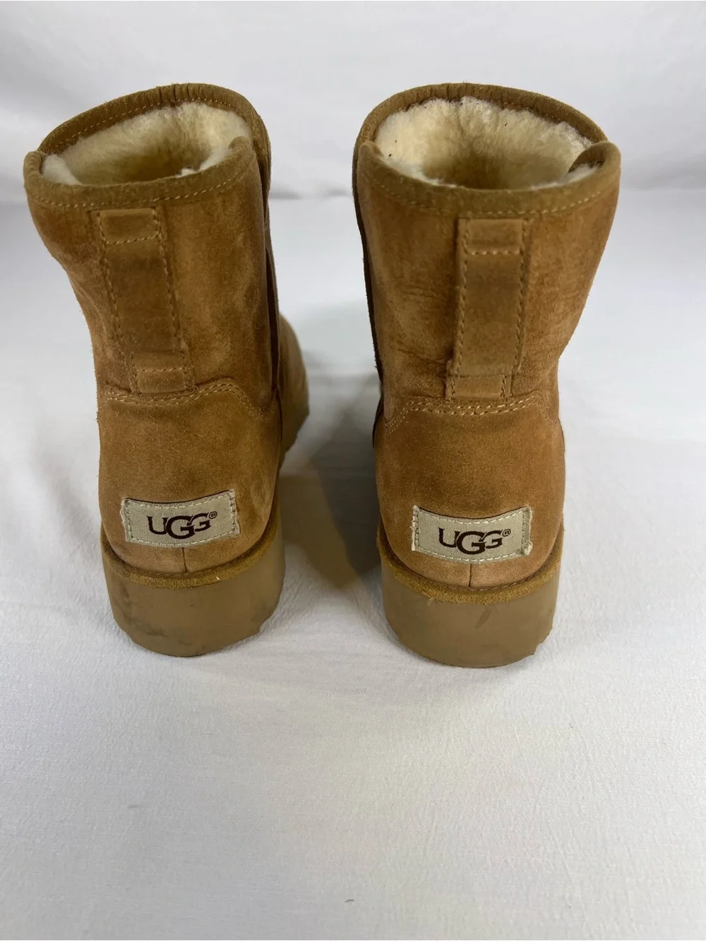 UGG Chestnut Suede Shearling Lined Ankle Boots